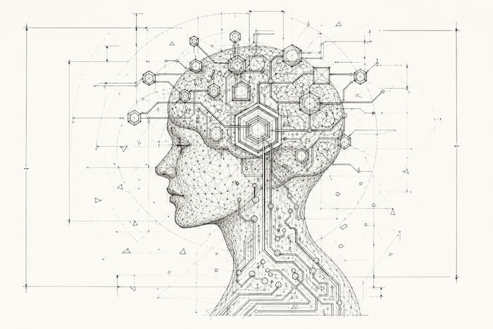 Illustration d'un parcours progressif pour apprendre à comprendre l'IA, du niveau découverte au niveau maîtrise